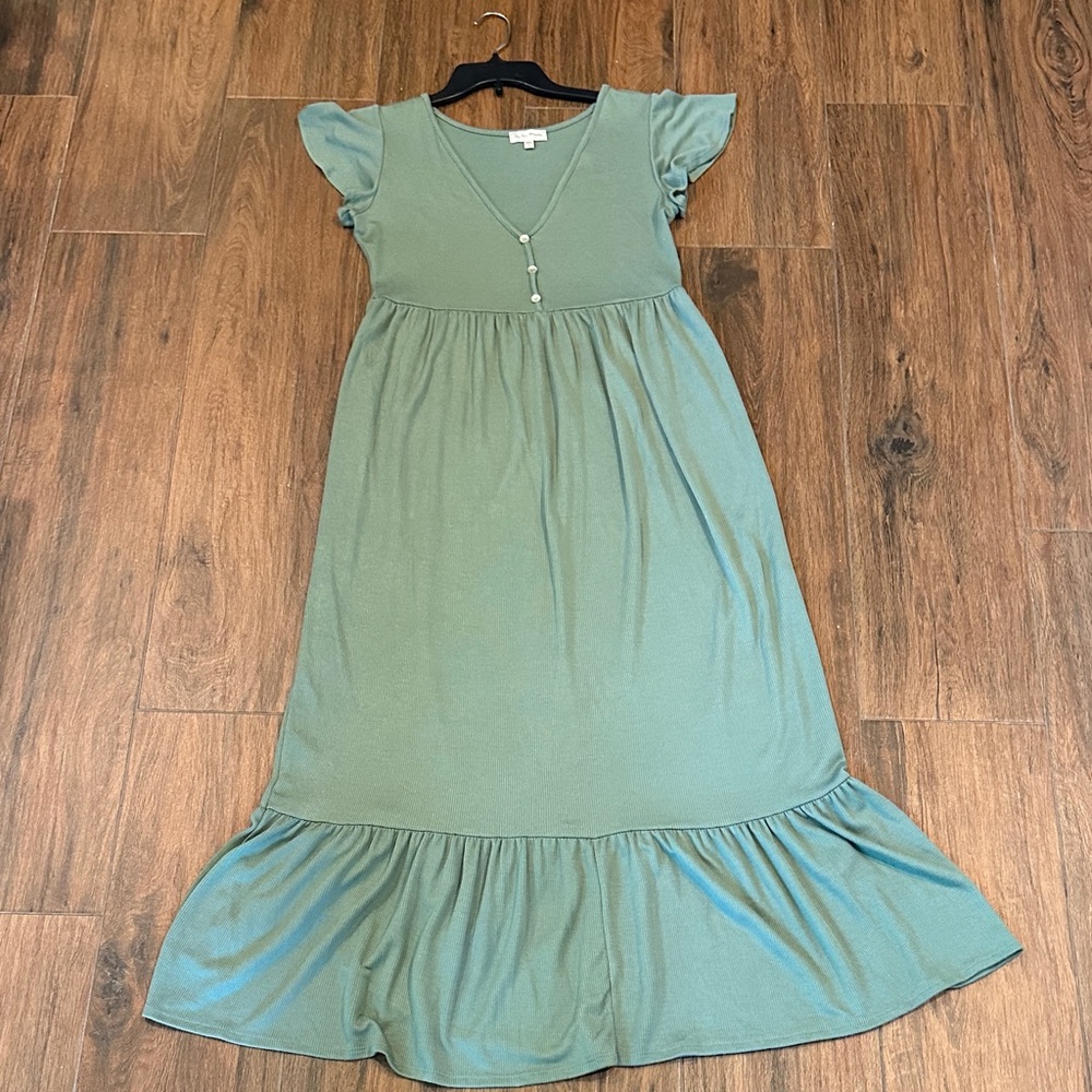 NWOT Sage Green Maxi Dress